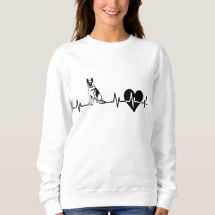 German Shepherd Heartbeat I Love My German Shepher Sweatshirt