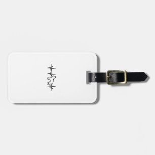 German Shepherd Heartbeat Luggage Tag