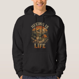 German Shepherd Hiking Adventure Vintage Hoodie