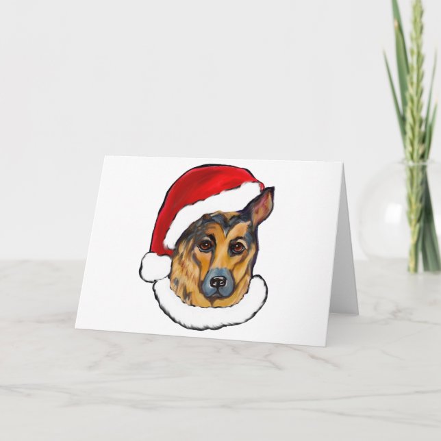 GERMAN SHEPHERD HOLIDAY CARD (Front)