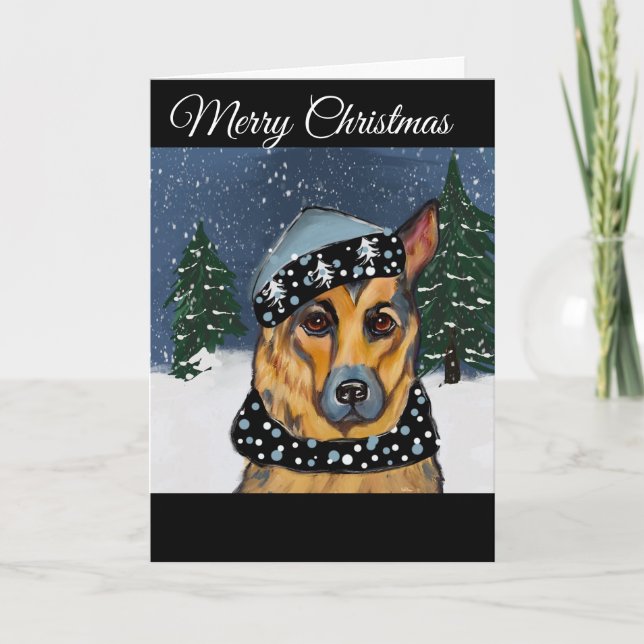 German Shepherd        Holiday Card (Front)