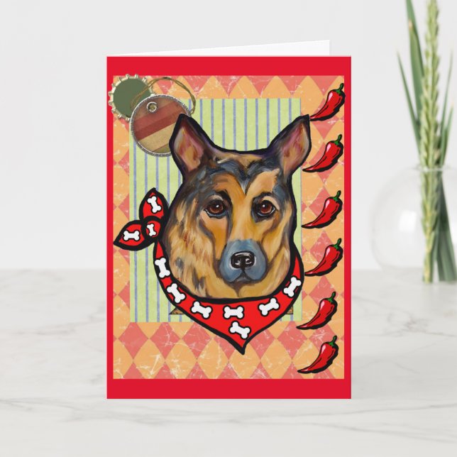 GERMAN SHEPHERD HOLIDAY CARD (Front)
