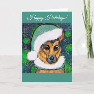 German Shepherd Holiday Card