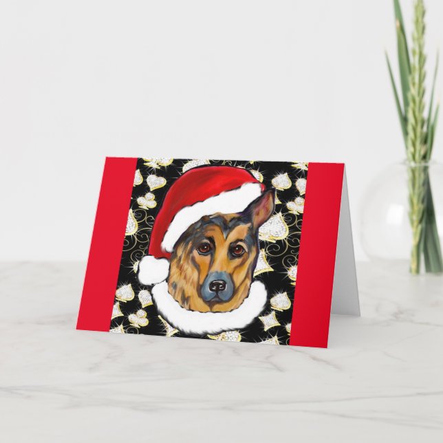 GERMAN SHEPHERD HOLIDAY CARD (Front)