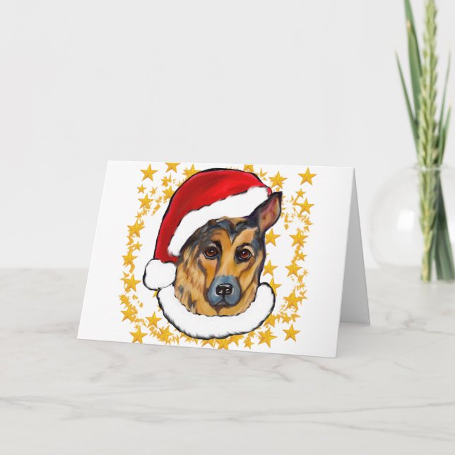 GERMAN SHEPHERD HOLIDAY CARD (Front)