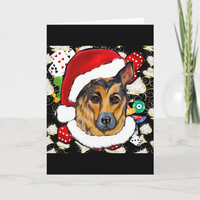 GERMAN SHEPHERD HOLIDAY CARD (Front)
