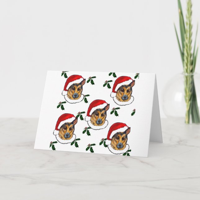 GERMAN SHEPHERD HOLIDAY CARD (Front)