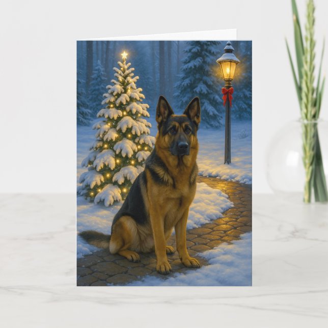 German Shepherd Holiday Card (Front)