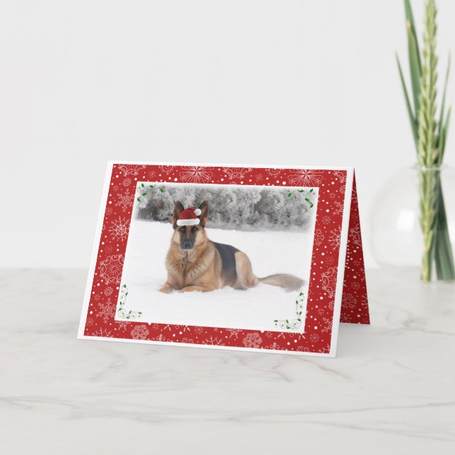 German Shepherd Holiday Greeting (Front)