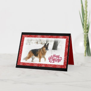 German Shepherd Holiday Greeting Card