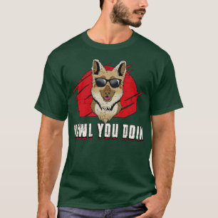 German Shepherd Howl You Doin Dog Vintage Funny T-Shirt