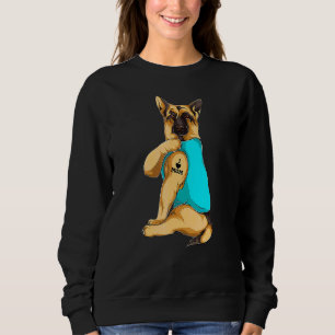 German Shepherd I Love Mum Tattoo Apparel Dog Mum Sweatshirt
