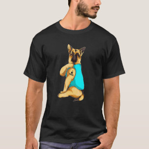 German Shepherd I Love Mum Tattoo Apparel Dog Mum  T-Shirt