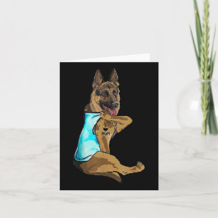 German Shepherd I Love Mum Tattoo Dog Mothers Day  Card