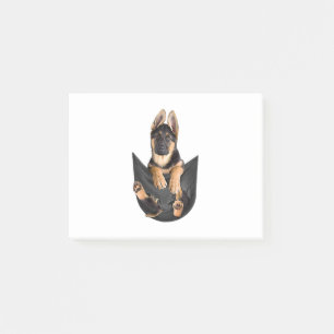 German Shepherd In Pocket T-Shirt Funny Dog Lover Post-it Notes