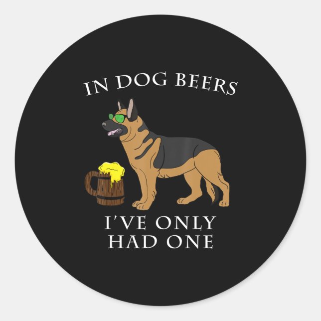German Shepherd  Irish St Patrick Day Classic Round Sticker (Front)