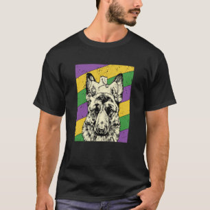 German Shepherd Jester Mardi Gras Dog Mom or Dad T-Shirt