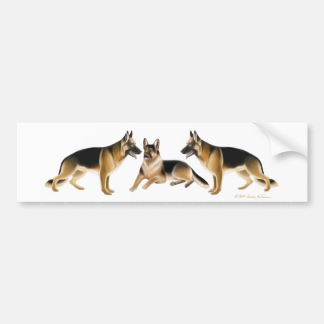 German Shepherd K9 Bumper Sticker (Front)
