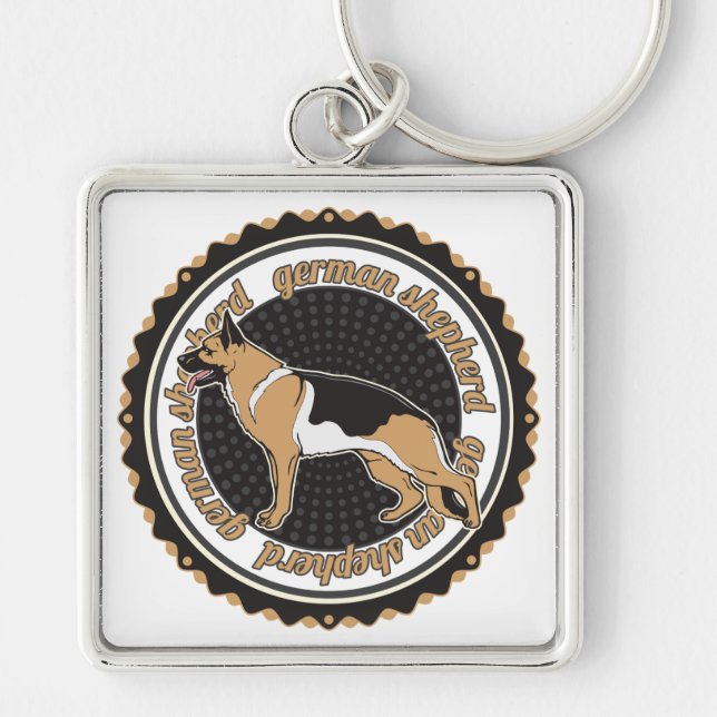 German Shepherd Key Ring (Front)