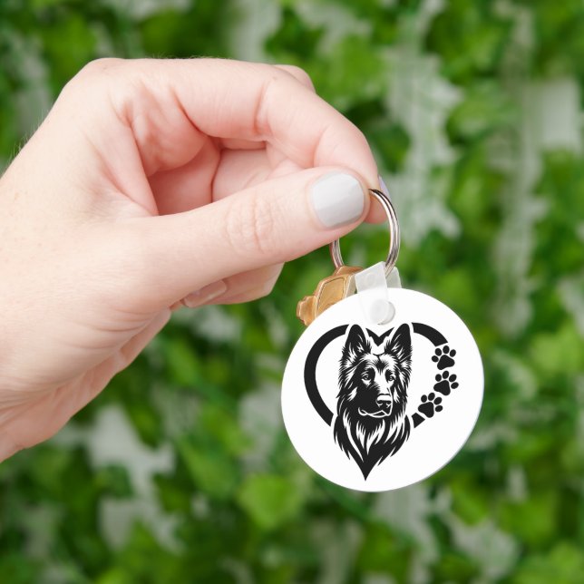 German Shepherd Key Ring (Hand)