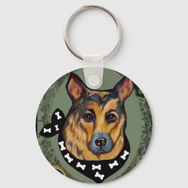 GERMAN SHEPHERD KEY RING (Front)