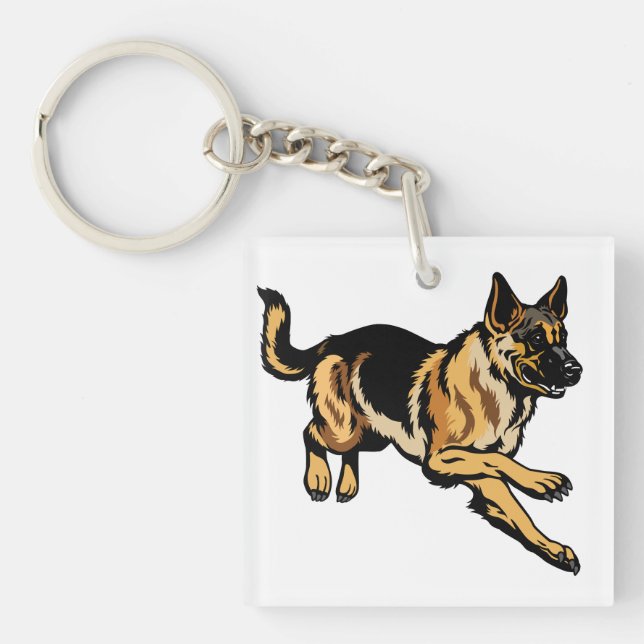 german shepherd key ring (Front)