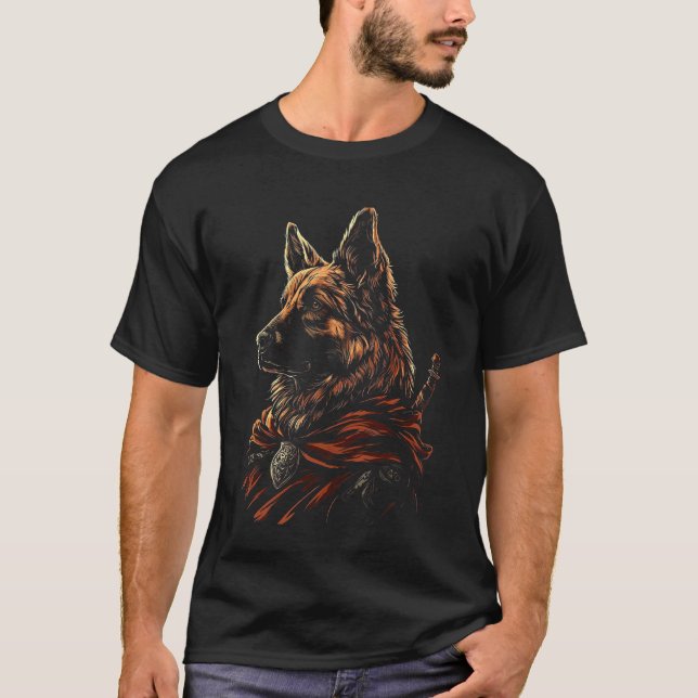 German Shepherd Knight T-Shirt (Front)