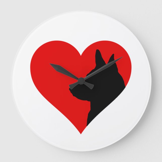 German Shepherd     Large Clock (Front)