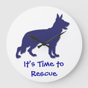 German Shepherd Large Clock