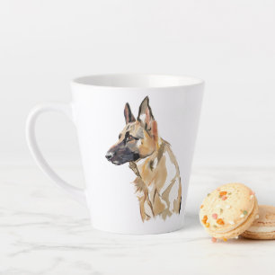 German Shepherd Latte Mug – Dog Mom Coffee Cup