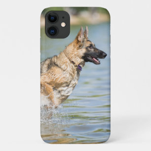German Shepherd Leaps Into Water Case-Mate iPhone Case