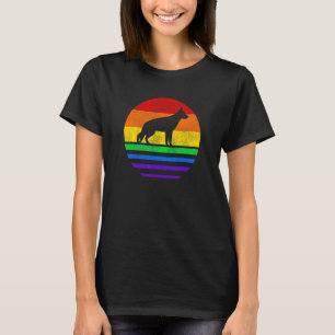 German Shepherd LGBT Rainbow Flag Gay Lesbian Vint T-Shirt