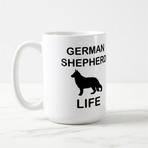 german shepherd life coffee mug