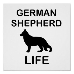 german shepherd life poster
