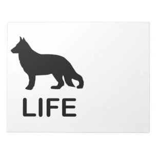 german shepherd life silhouette notepad
