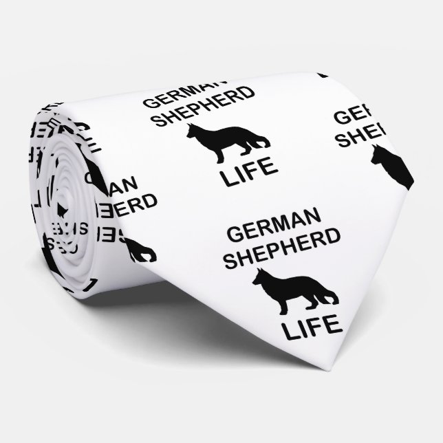 german shepherd life tie (Rolled)