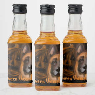 German Shepherd Liquor Bottle Label