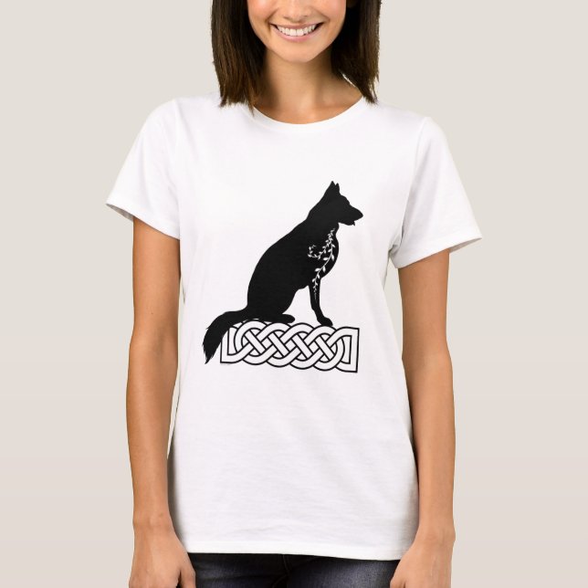 German Shepherd Loki Sailor’s Knot Black T-Shirt (Front)