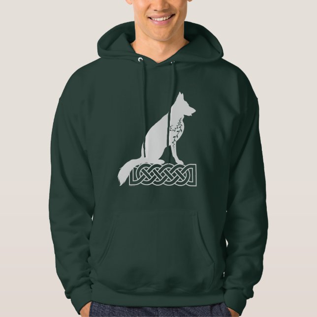 German Shepherd Loki Sailor’s Knot White Hoodie (Front)
