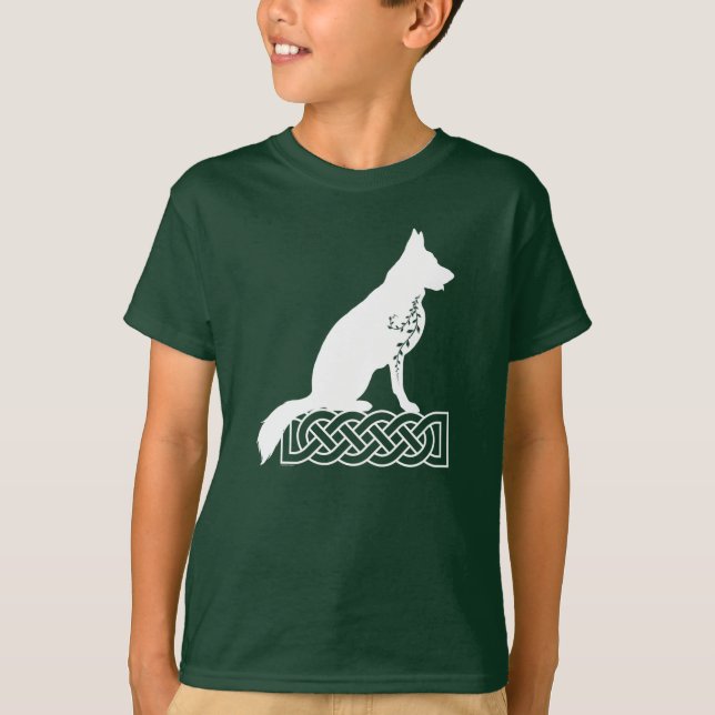 German Shepherd Loki Sailor’s Knot White   T-Shirt (Front)