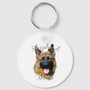 German Shepherd (longhair) Mum 2 Key Ring