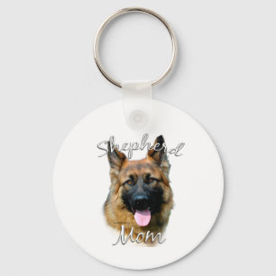 German Shepherd (longhair) Mum 2 Key Ring