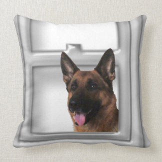 German Shepherd Looking Out The Window Pillow
