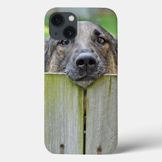 German Shepherd Looking Over Fence Case-Mate iPhone Case (Back)