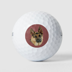 German Shepherd Love Golf Balls