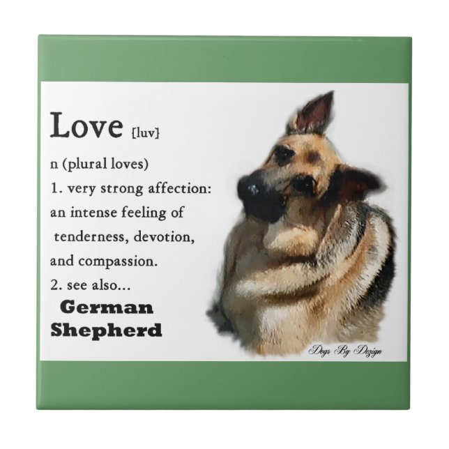 German Shepherd Love Is Tile (Front)