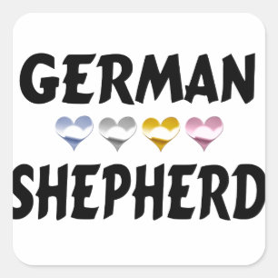 German Shepherd Love Stickers