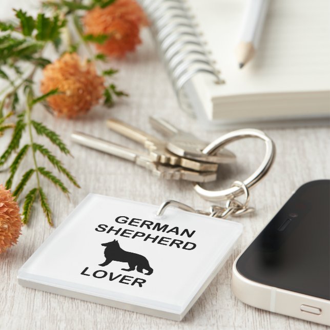 german shepherd lover key ring (Front Right)
