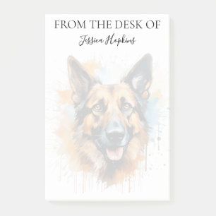 German Shepherd Lover Monogrammed Dog Post-it Notes
