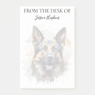 German Shepherd Lover Monogrammed Dog Post-it Notes